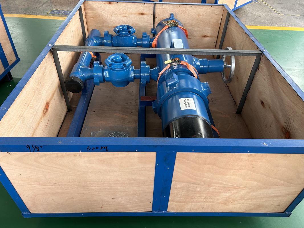 13-3/8' API Casing LTC BTC Buckle verbonden 21Mpa Werkdruk Single Plug Cementing Head Met Houten Verpakking 810KG
