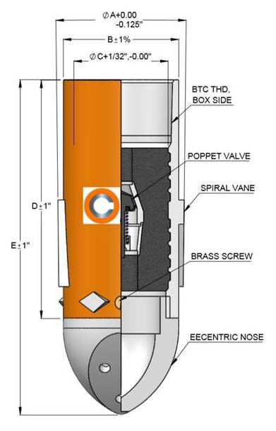 Eenvoudige klep-plug-in float schoen voor olieveld cementing apparatuur voor olieboorproductie 1 jaar garantie pomp kern